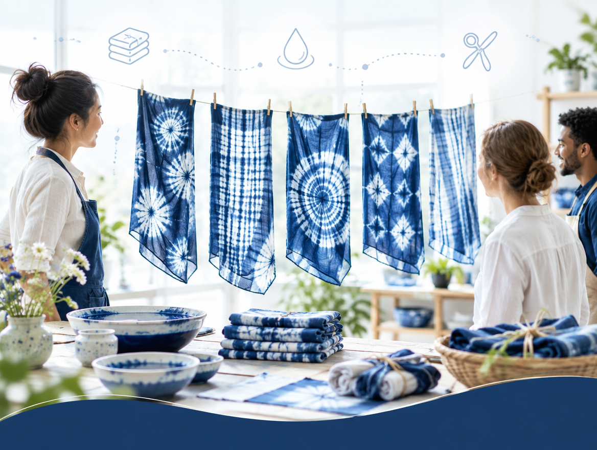 Shibori Atölyesi Shibori İpek Fular Yapımı